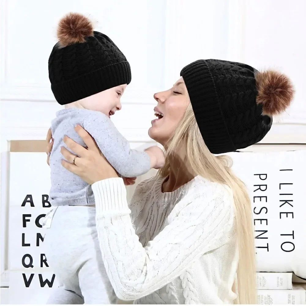 🎀Mom-Baby Beanies Set🎀NEW